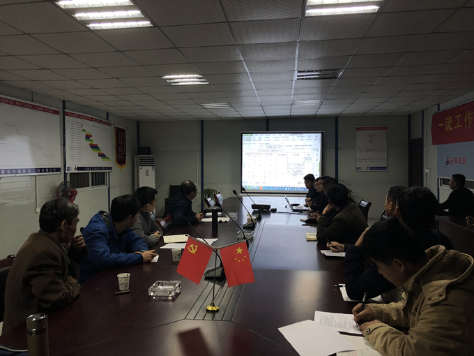 公司刘总一行领导莅临沱浍河项目部督查“决战100天”活动落实情况